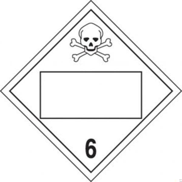 Accuform BLANK PLACARD HAZARD DOT CLASS 6 10 MPL4DG6AMG10 - main